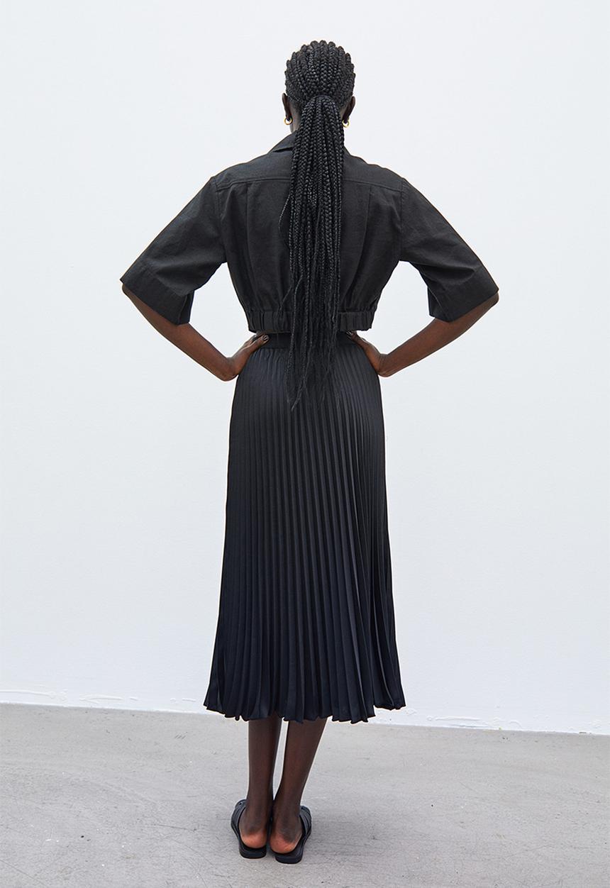 H&M - Pleated skirt - black