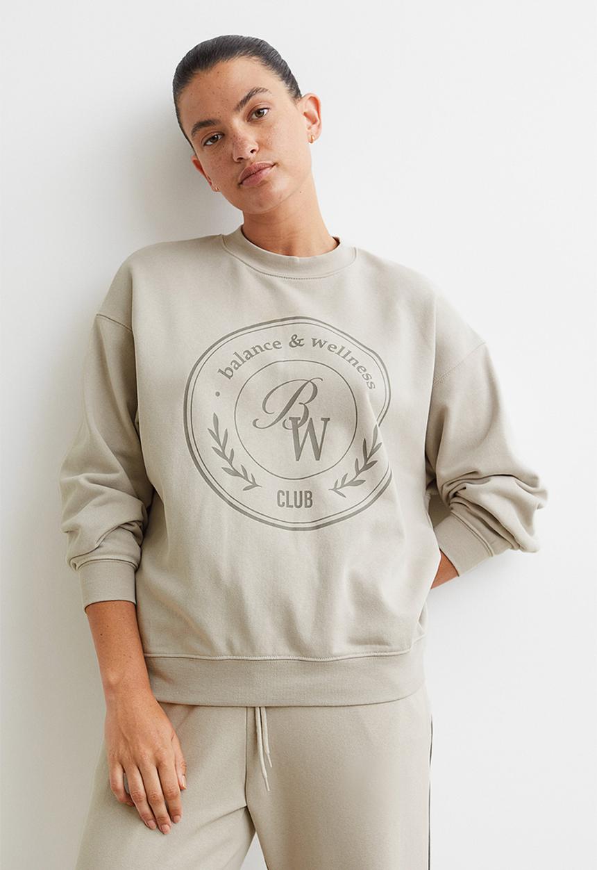 H&M - Printed sweatshirt - greige