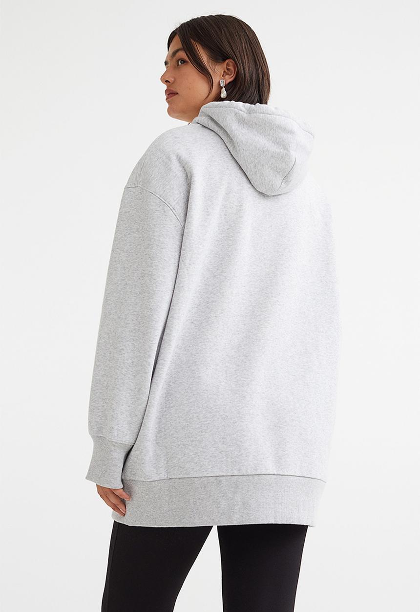 H&M - Oversized hoodie - light grey marl