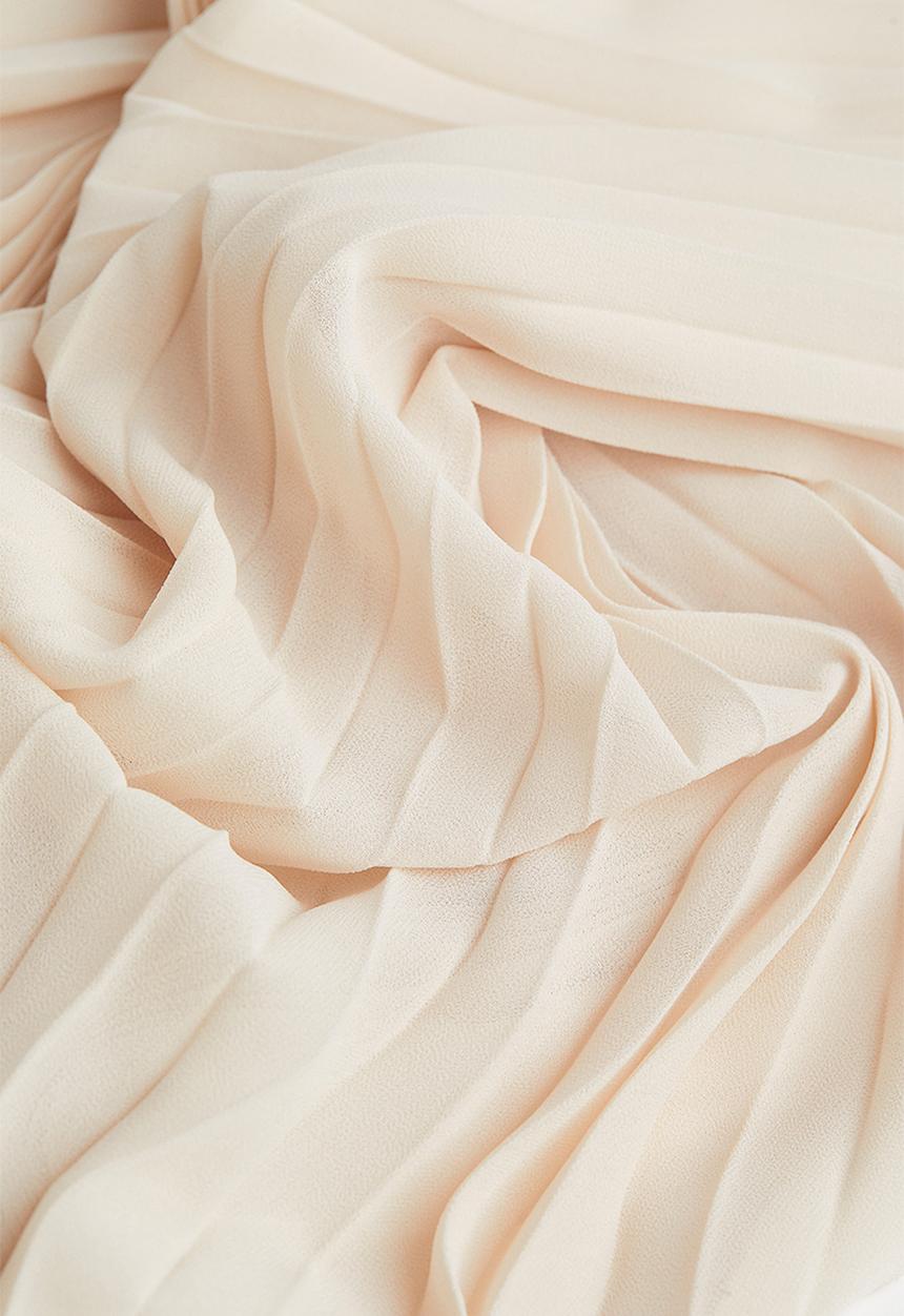 H&M - Pleated dress - light beige