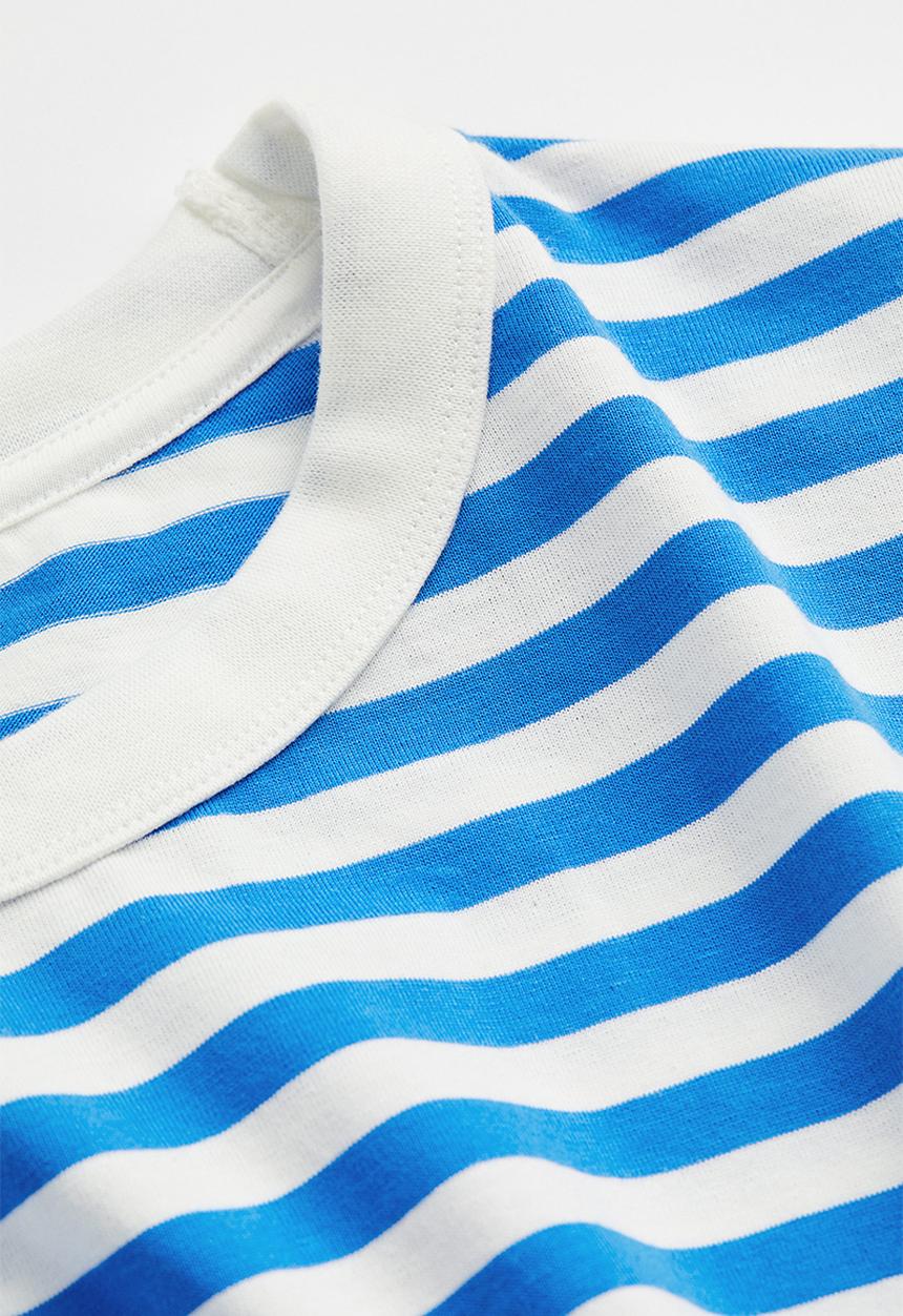 H&M - Cotton jersey top - blue/striped