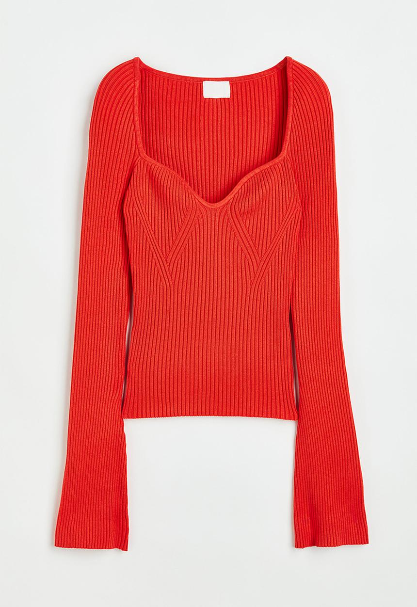 H&M - Rib-knit jumper - orange