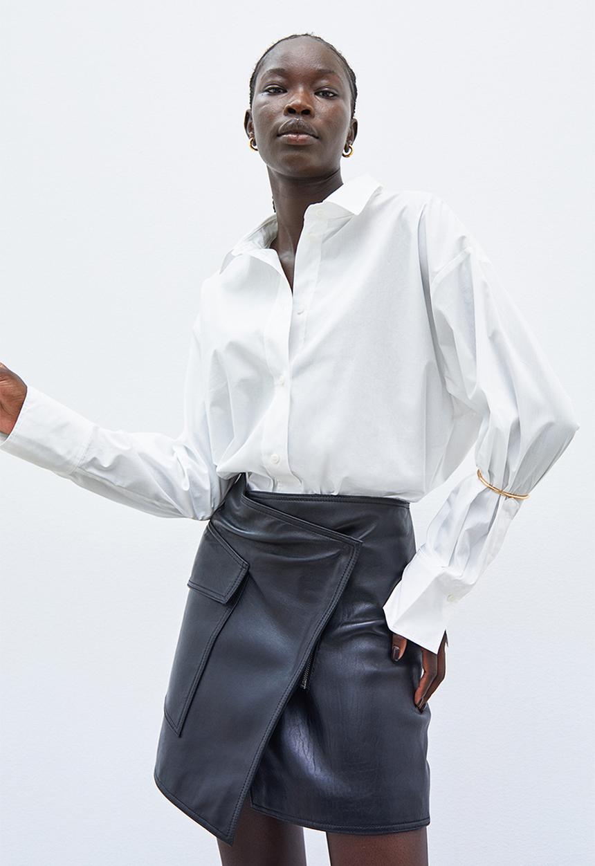 H&M - Oversized cotton shirt - white I