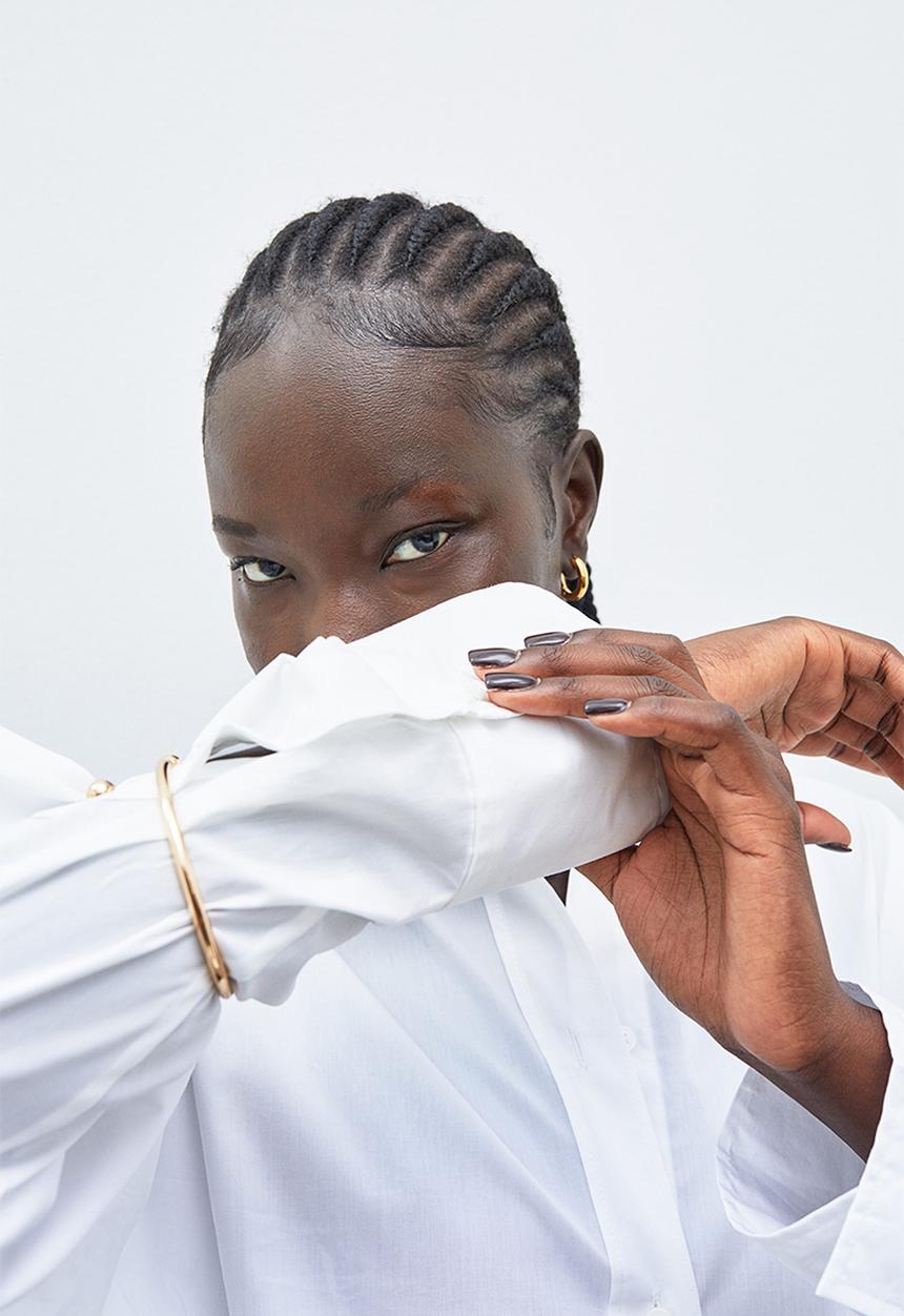 H&M - Oversized cotton shirt - white I