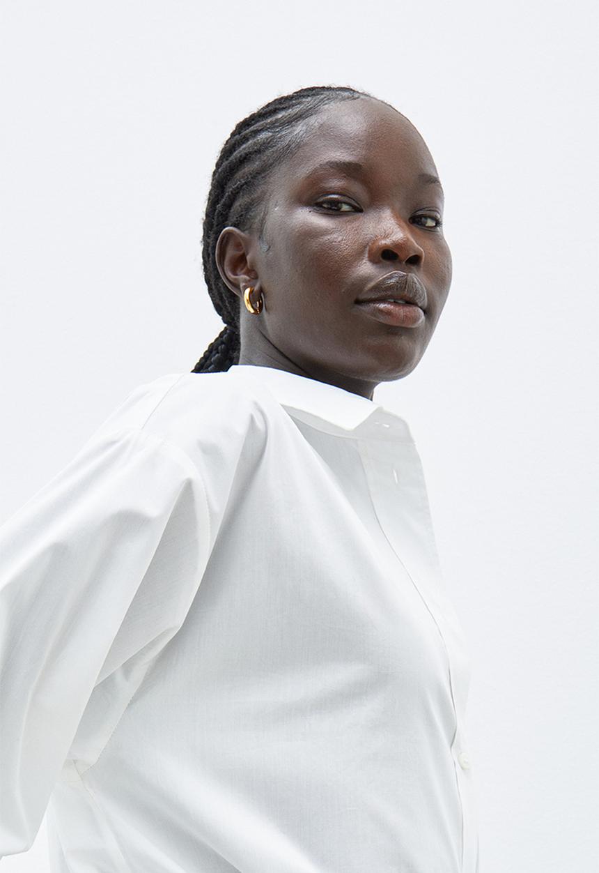 H&M - Oversized cotton shirt - white I