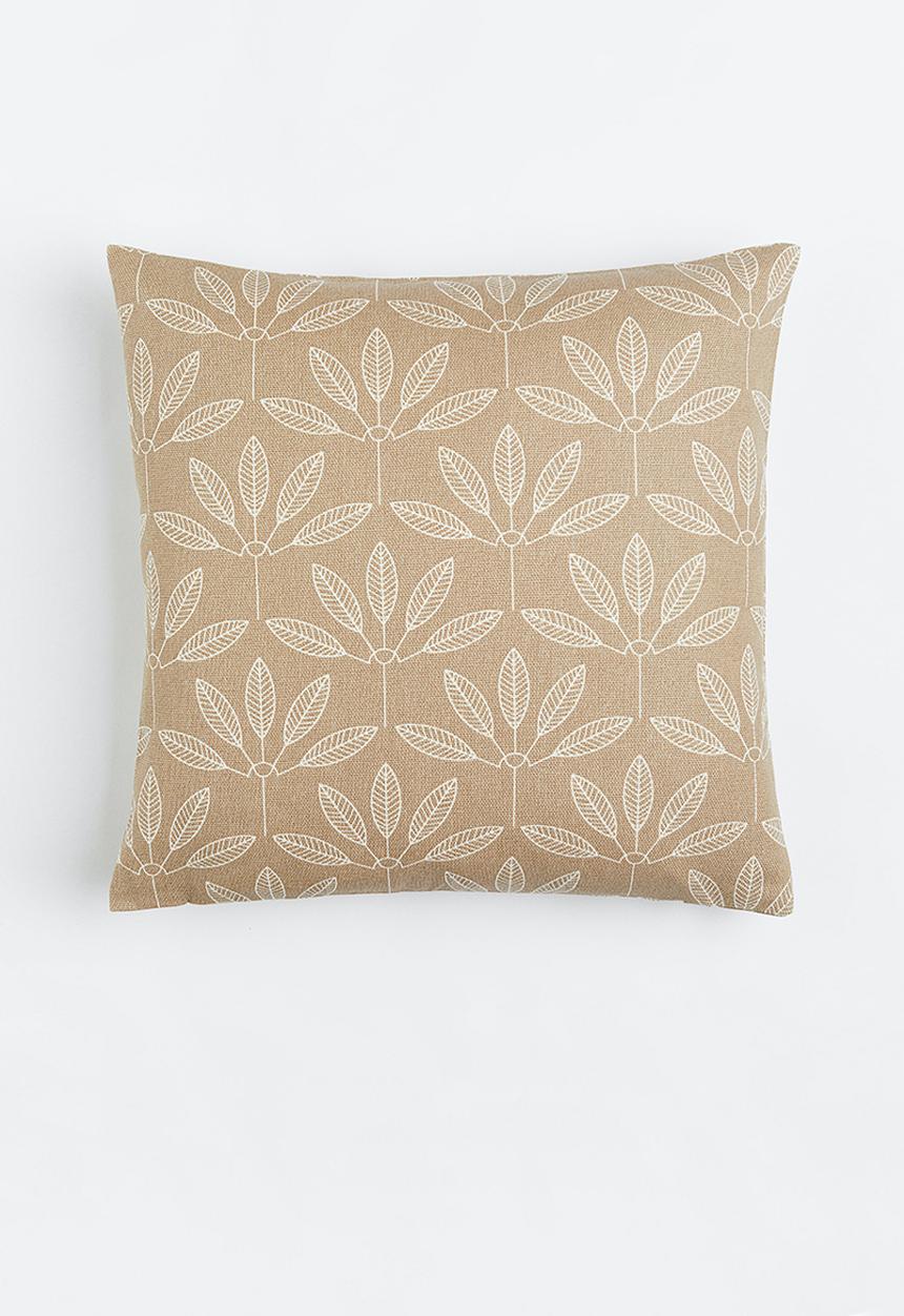 H&M - Floral cushion cover - beige/multi