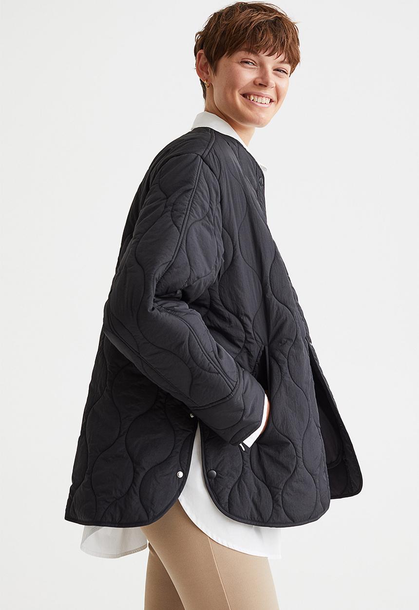 H&M - Quilted jacket - black