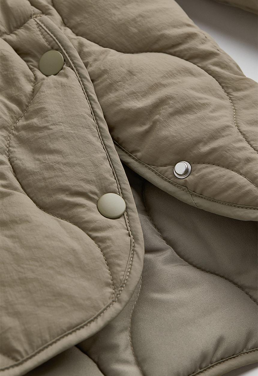 H&M - Quilted jacket - light green-beige