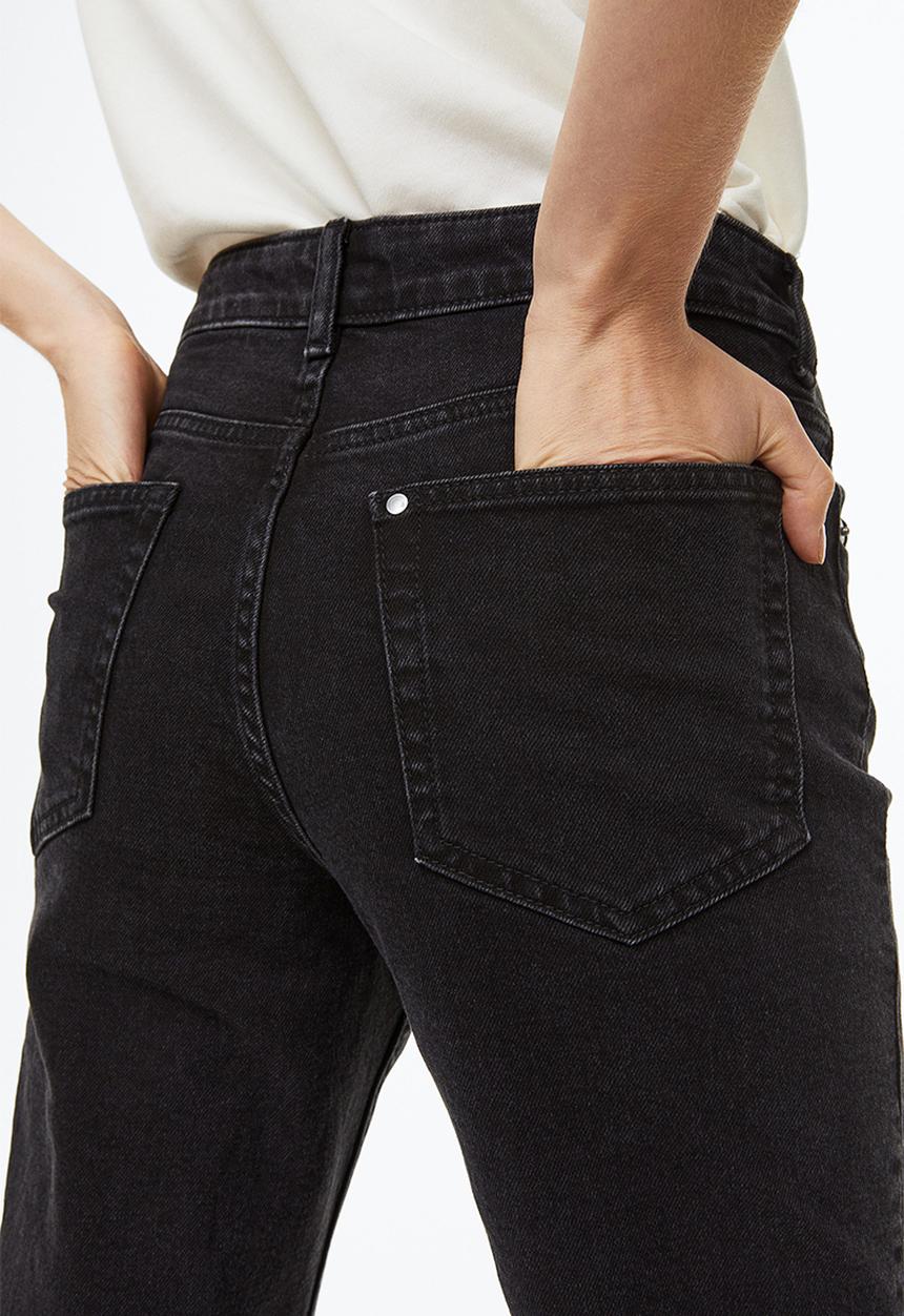 H&M - Slim regular ankle jeans - black