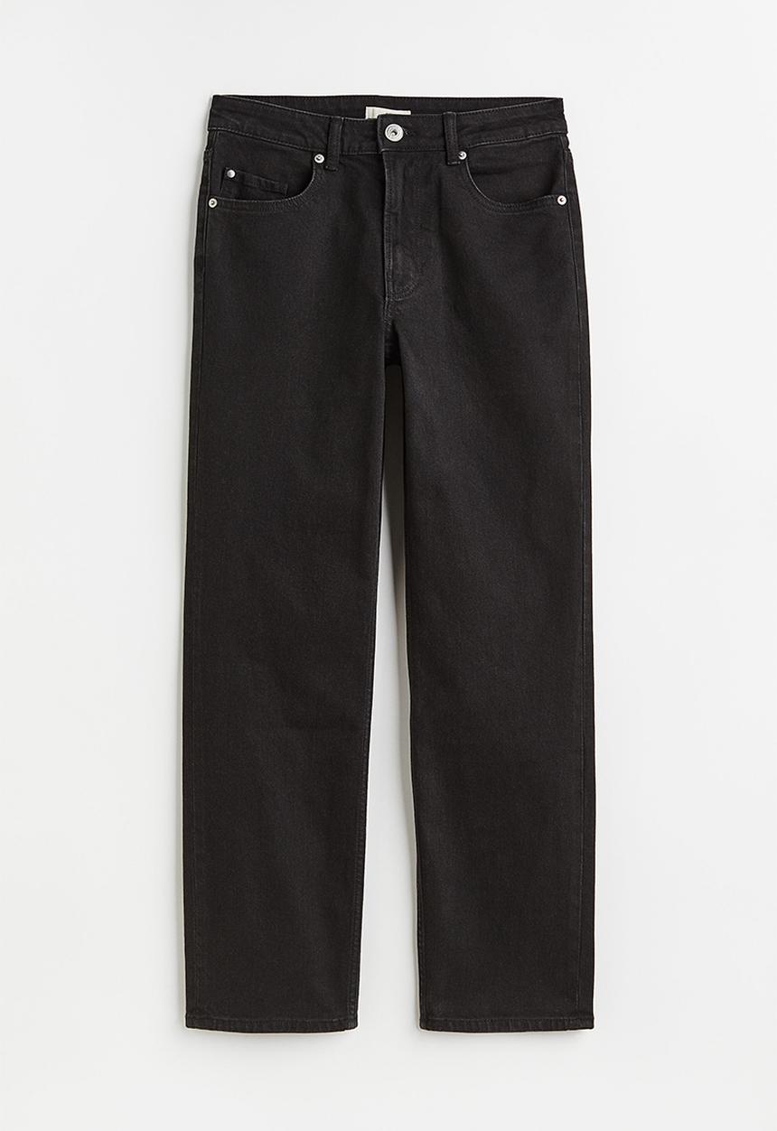 H&M - Slim regular ankle jeans - black