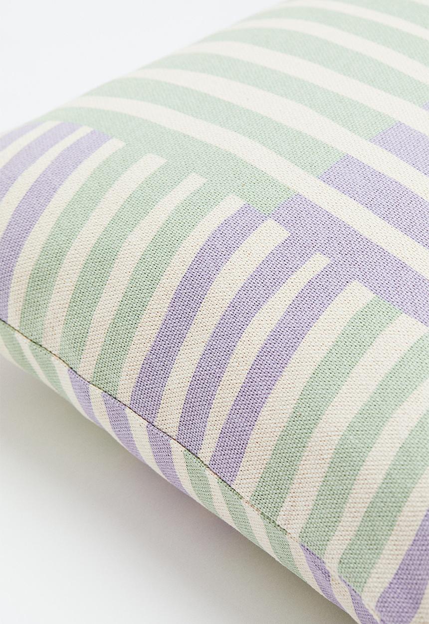 H&M - Patterned cushion cover - green/multi/purple