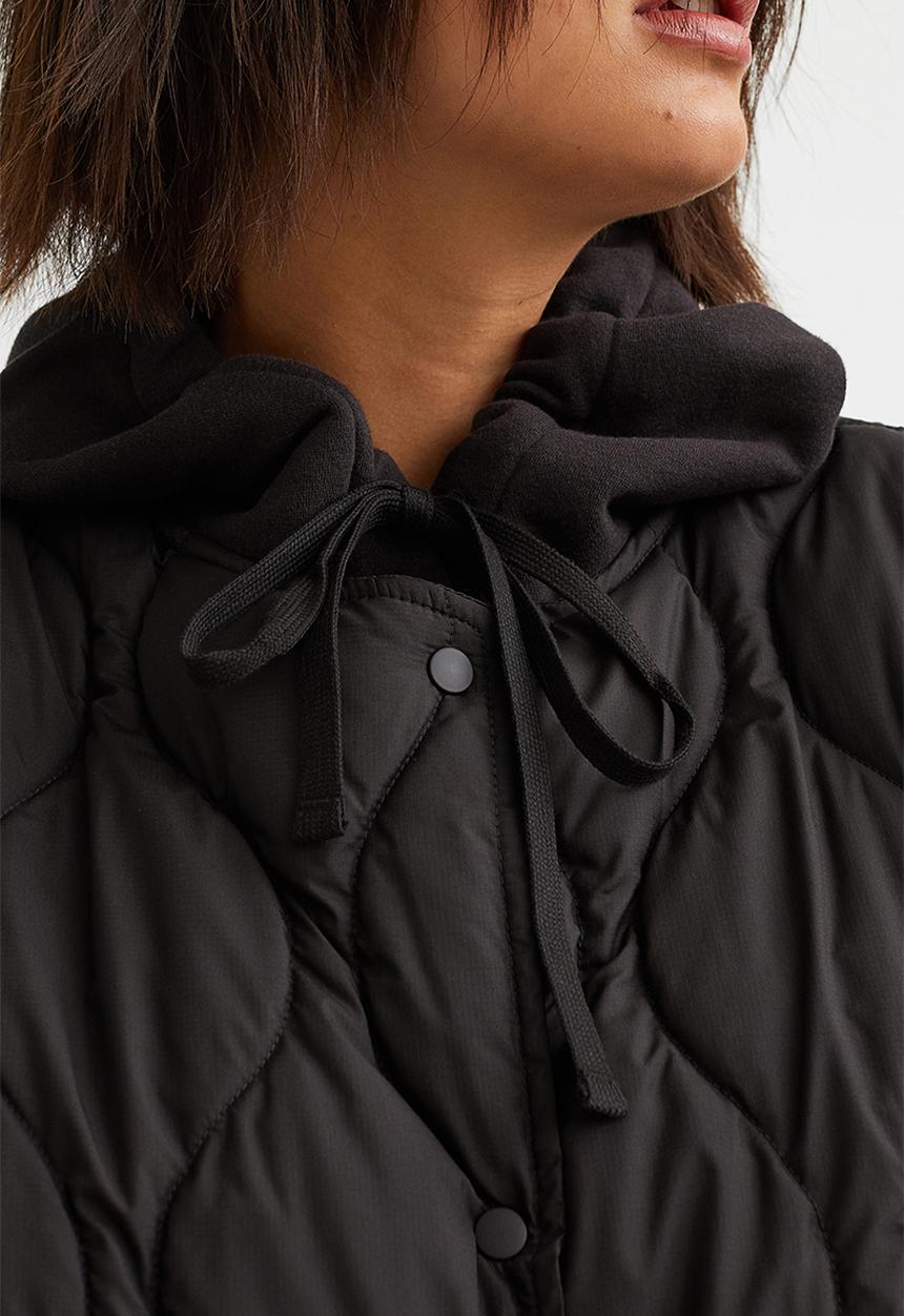 H&M - Long gilet - black