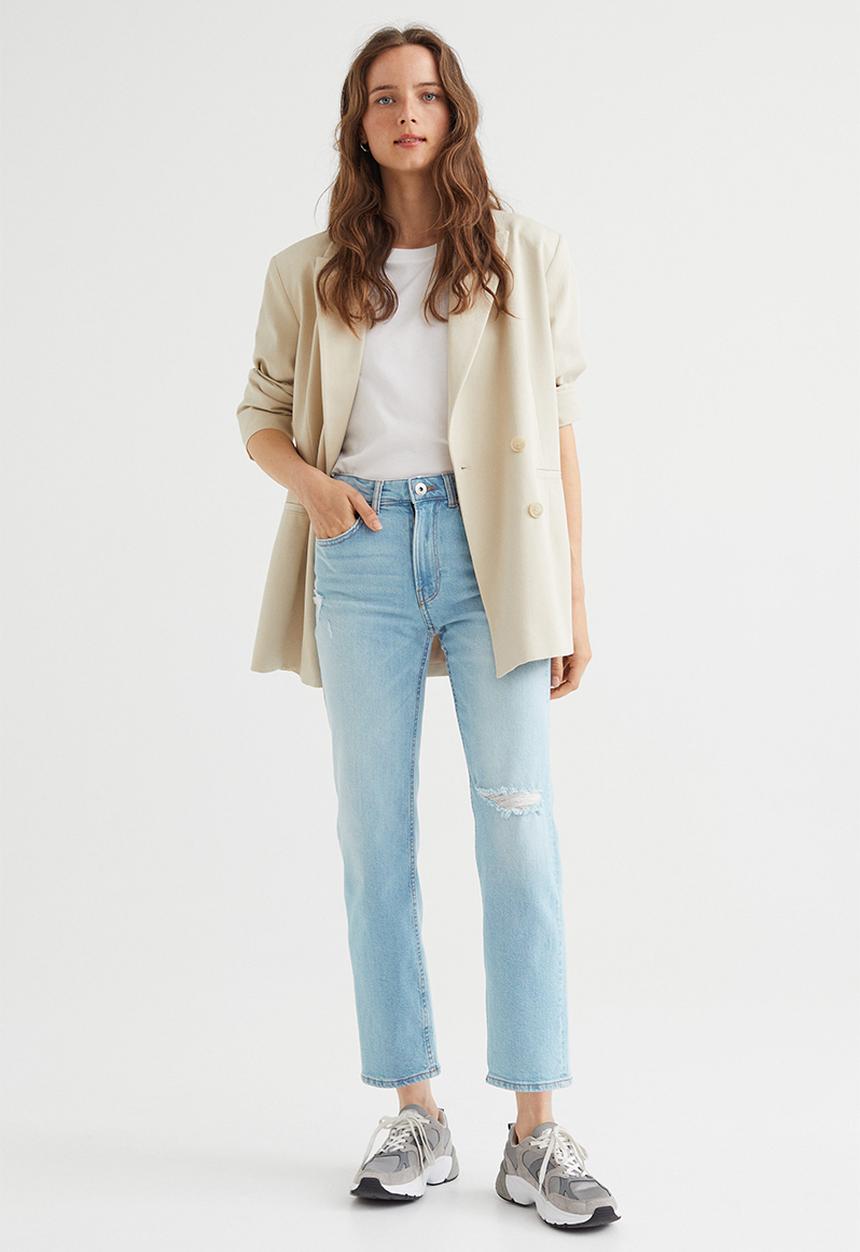 H&M - Slim regular ankle jeans - light denim blue