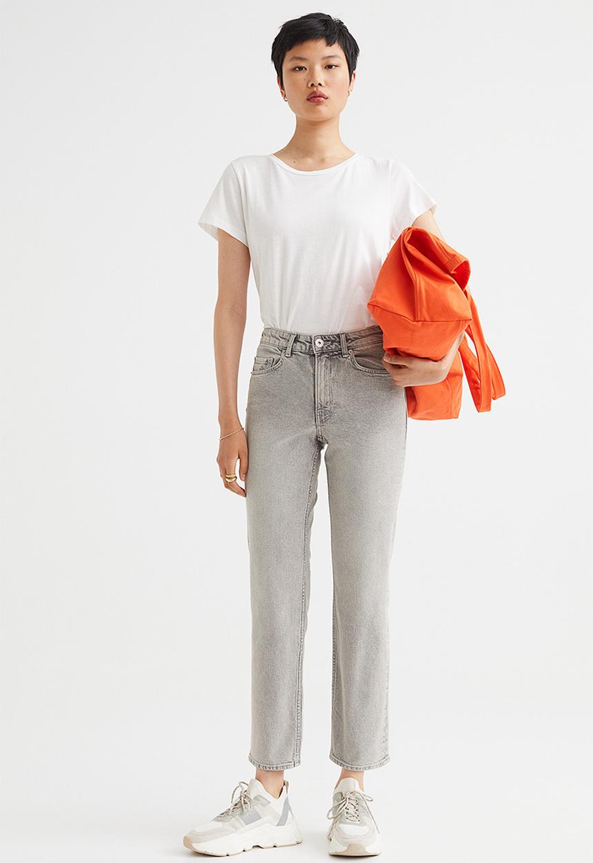 H&M - Slim regular ankle jeans - grey
