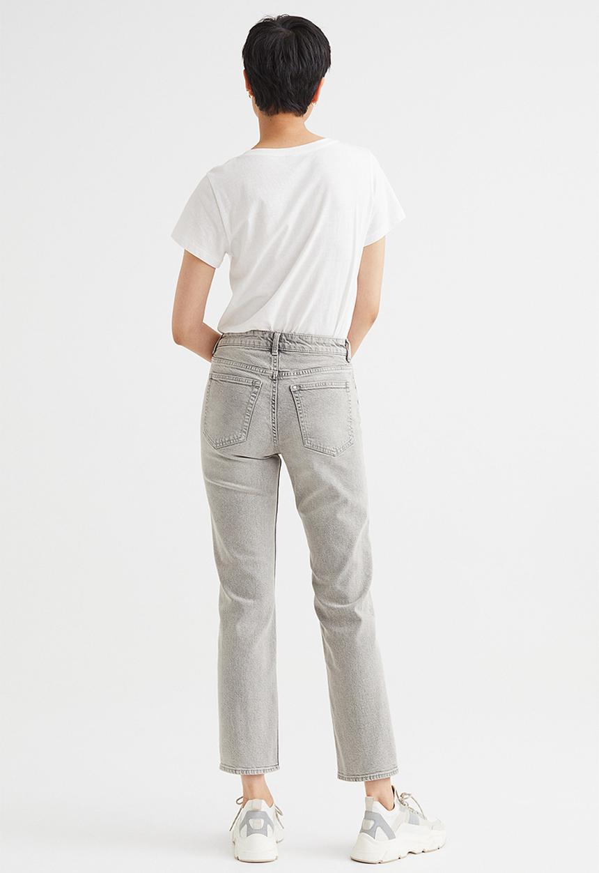 H&M - Slim regular ankle jeans - grey