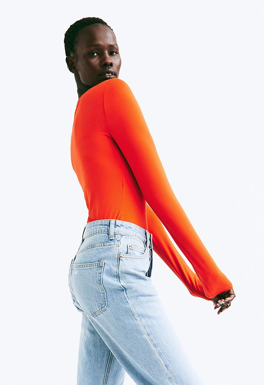 H&M - V-neck bodysuit - orange