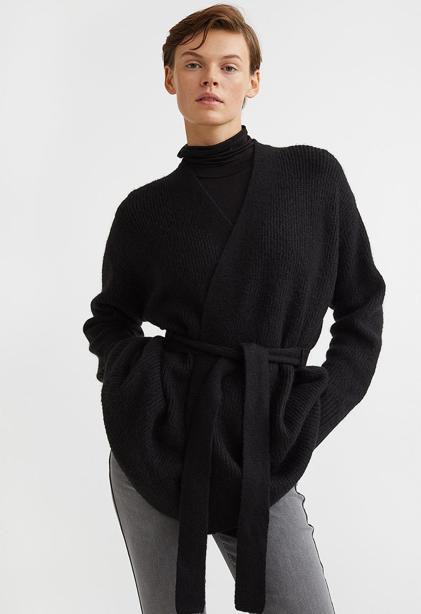 H&M - Knitted cardigan - black