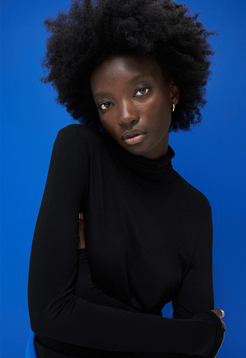 H&M - Polo-neck top - black I