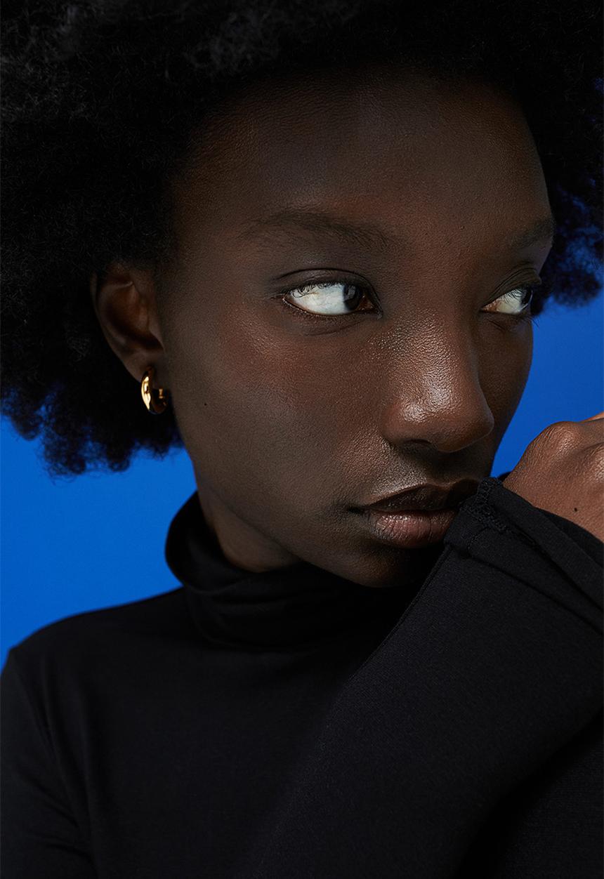H&M - Polo-neck top - black I