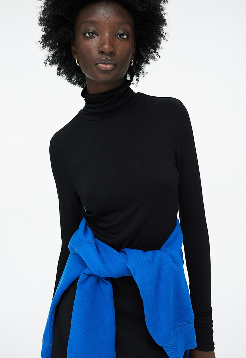 H&M - Polo-neck top - black I