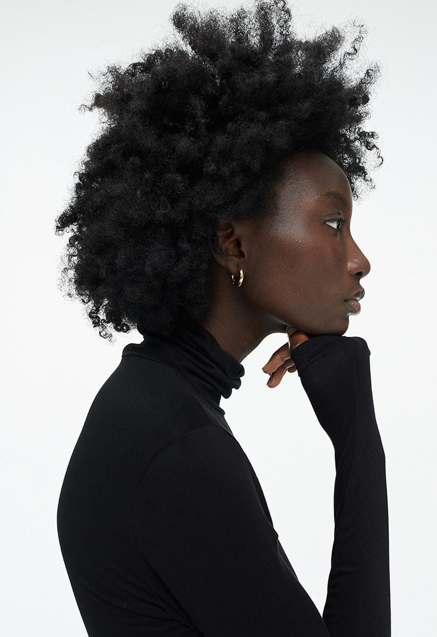 H&M - Polo-neck top - black I