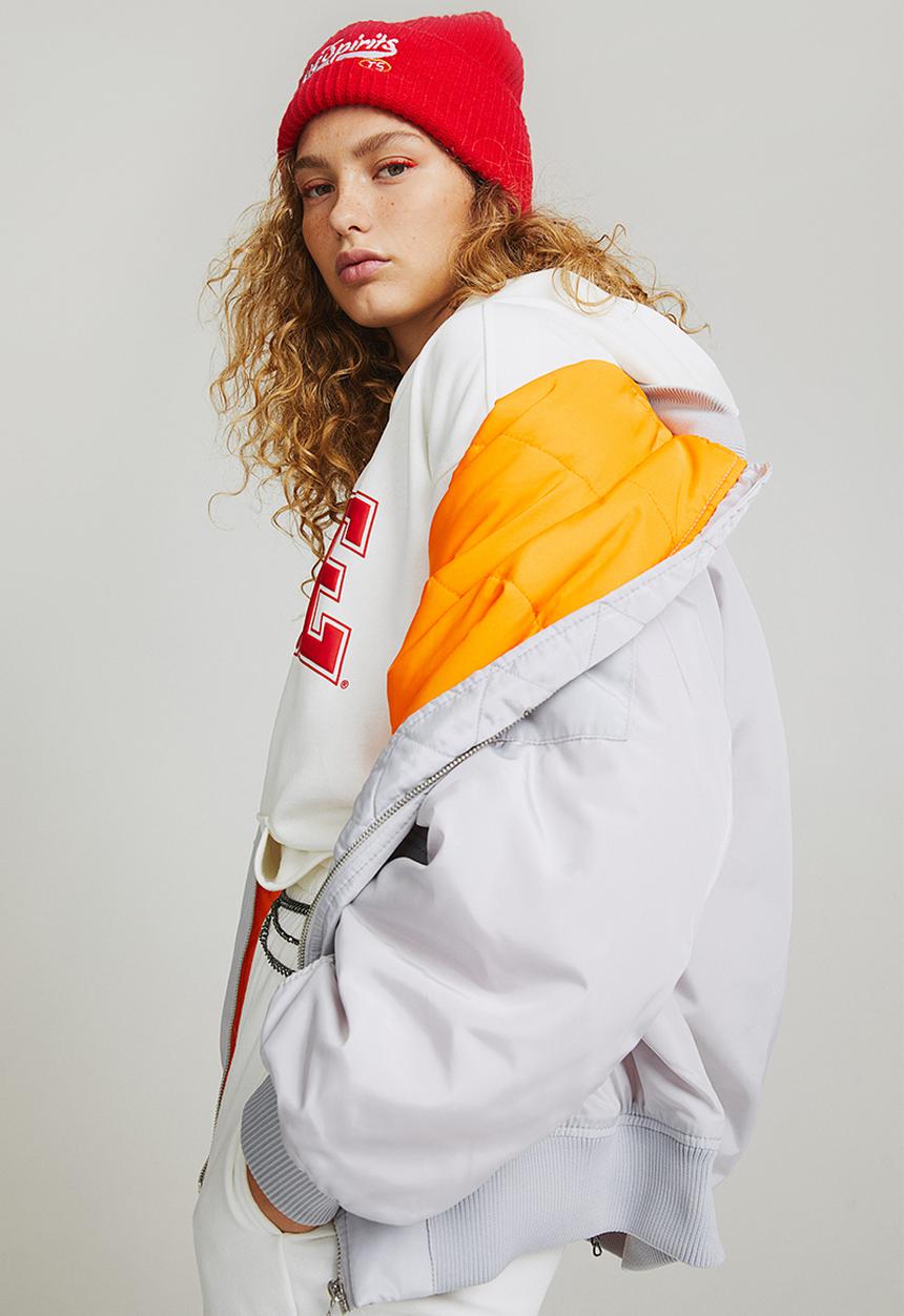 H&M - Oversized bomber jacket - grey