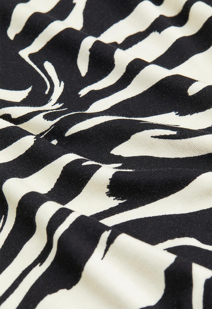 H&M - Polo-neck top - black/zebra-print