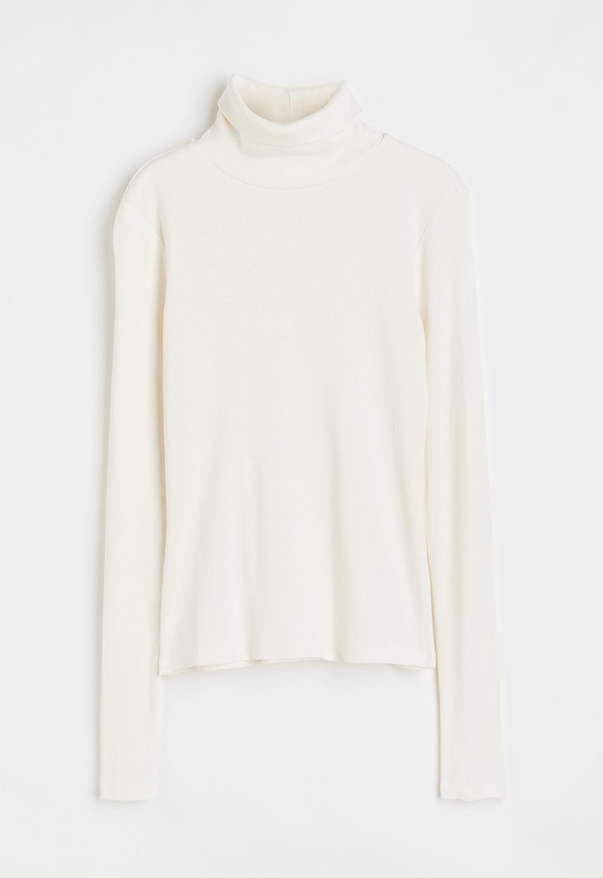 H&M - Polo-neck top - white
