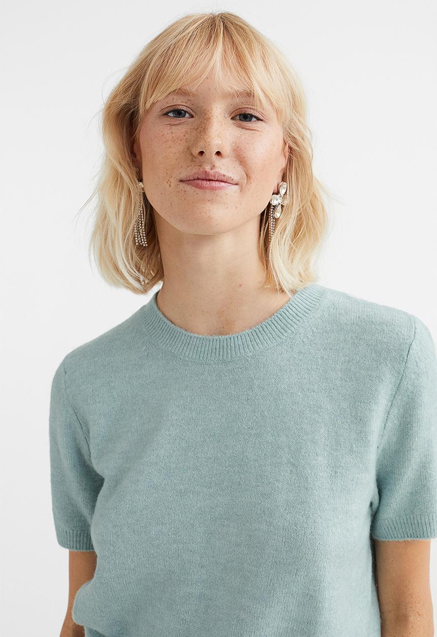 H&M - Jumper - light turquoise