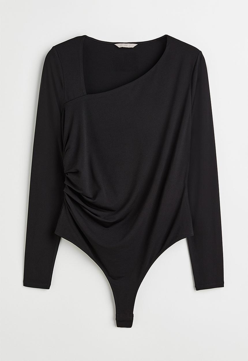 H&M - Gathered thong body - black