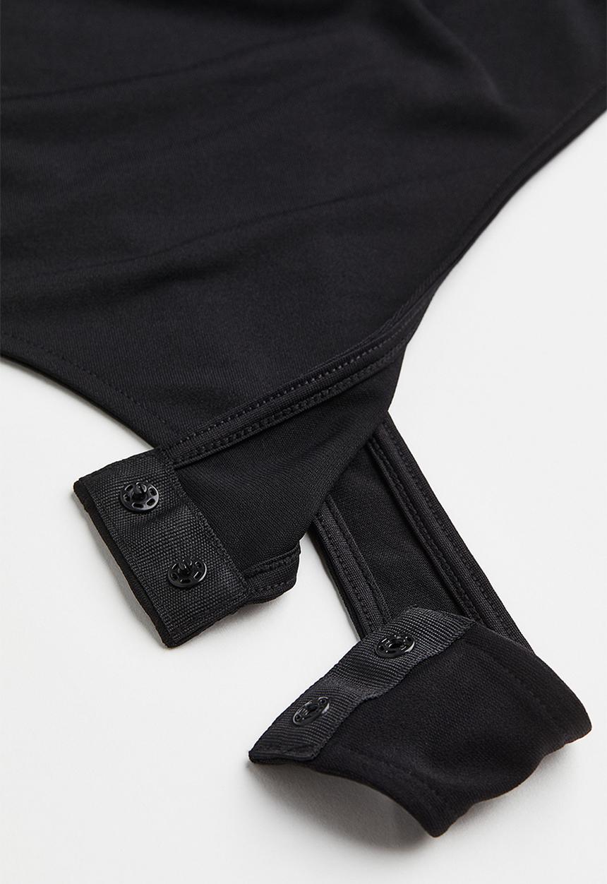 H&M - Gathered thong body - black