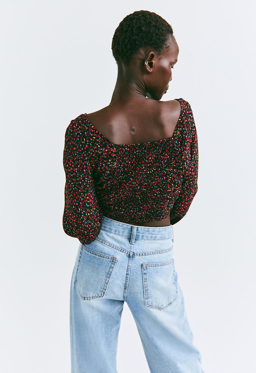 H&M - Wide low jeans - denim blue