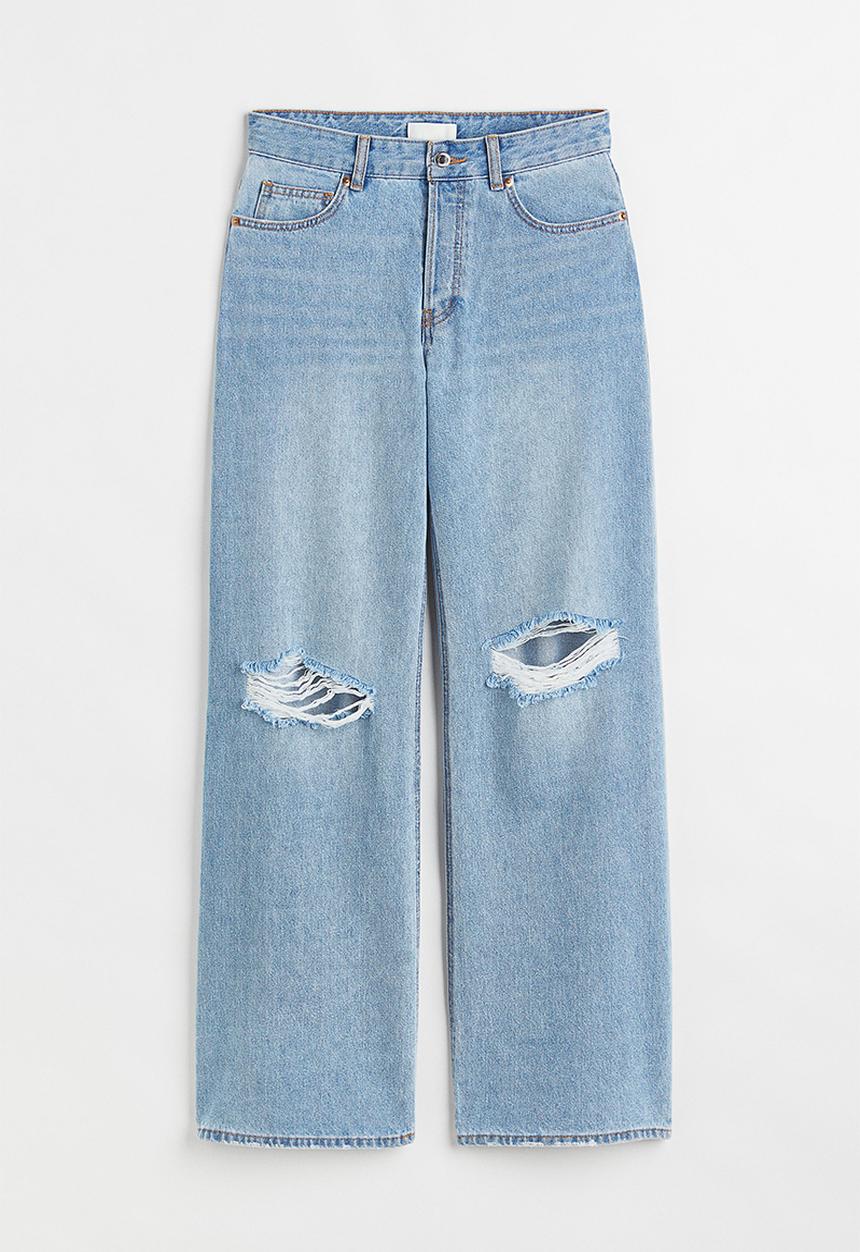 H&M - Wide low jeans - denim blue