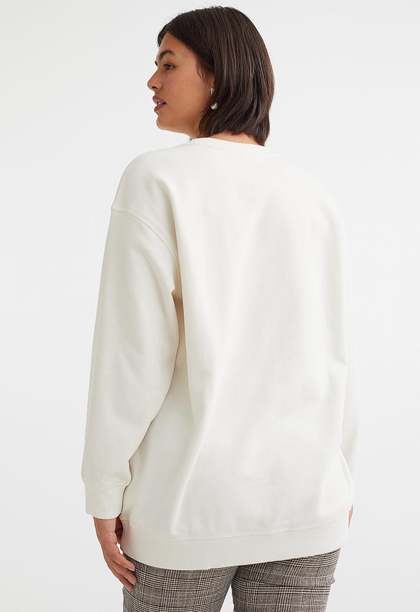 H&M - Oversized sweatshirt - white/salt lake city