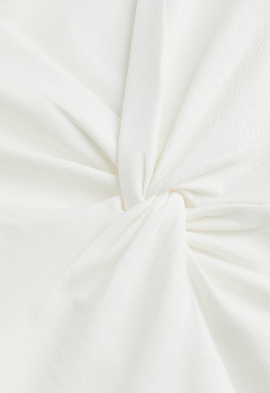 H&M - Knot-detail jersey top - white