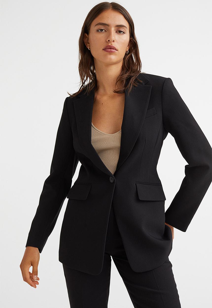 H&M - Fitted blazer - black