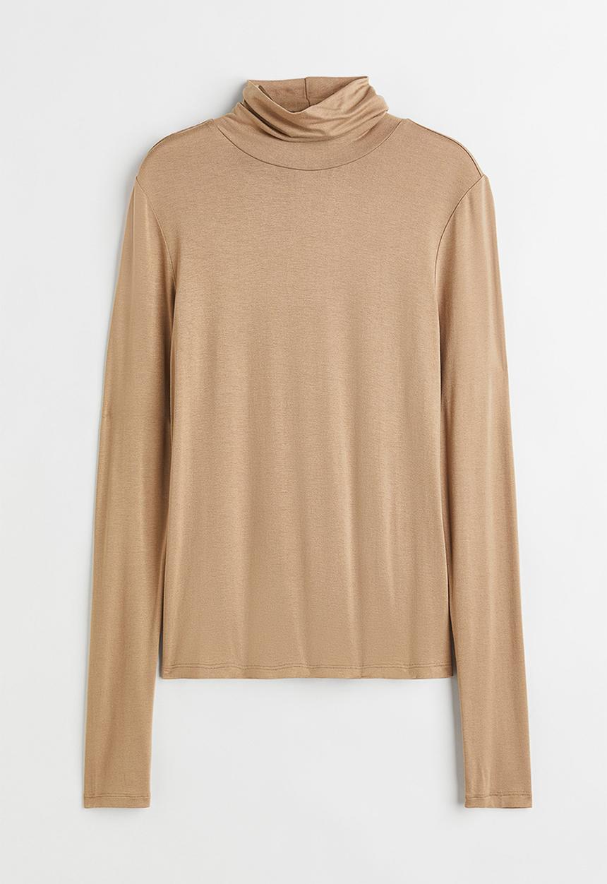 H&M - Polo-neck top - beige