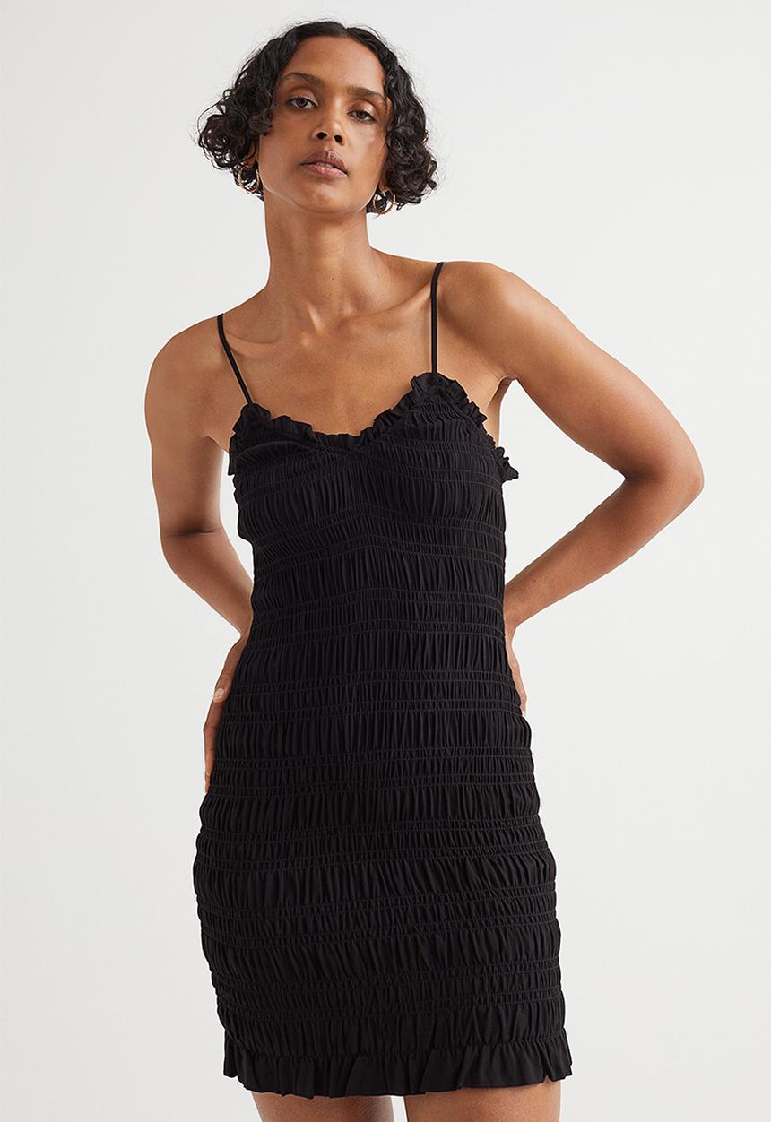 H&M - Smocked dress - black