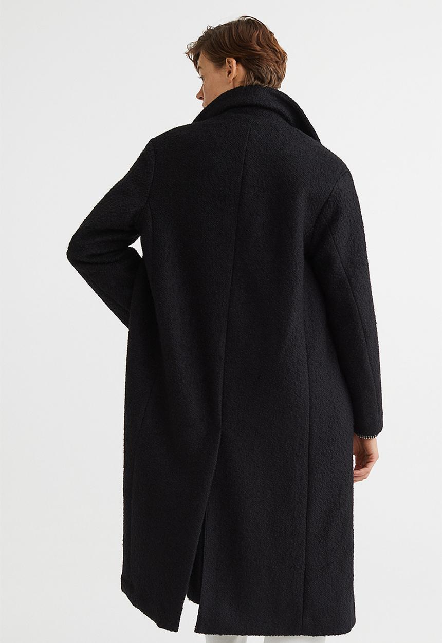 H&M - Oversized twill coat - black