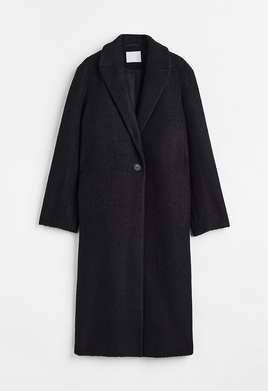 H&M - Oversized twill coat - black