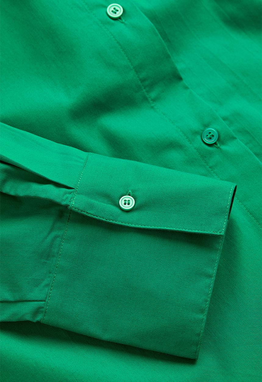 H&M - Oversized poplin shirt - bright green
