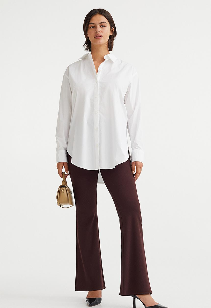 H&M - Flared leggings - burgundy