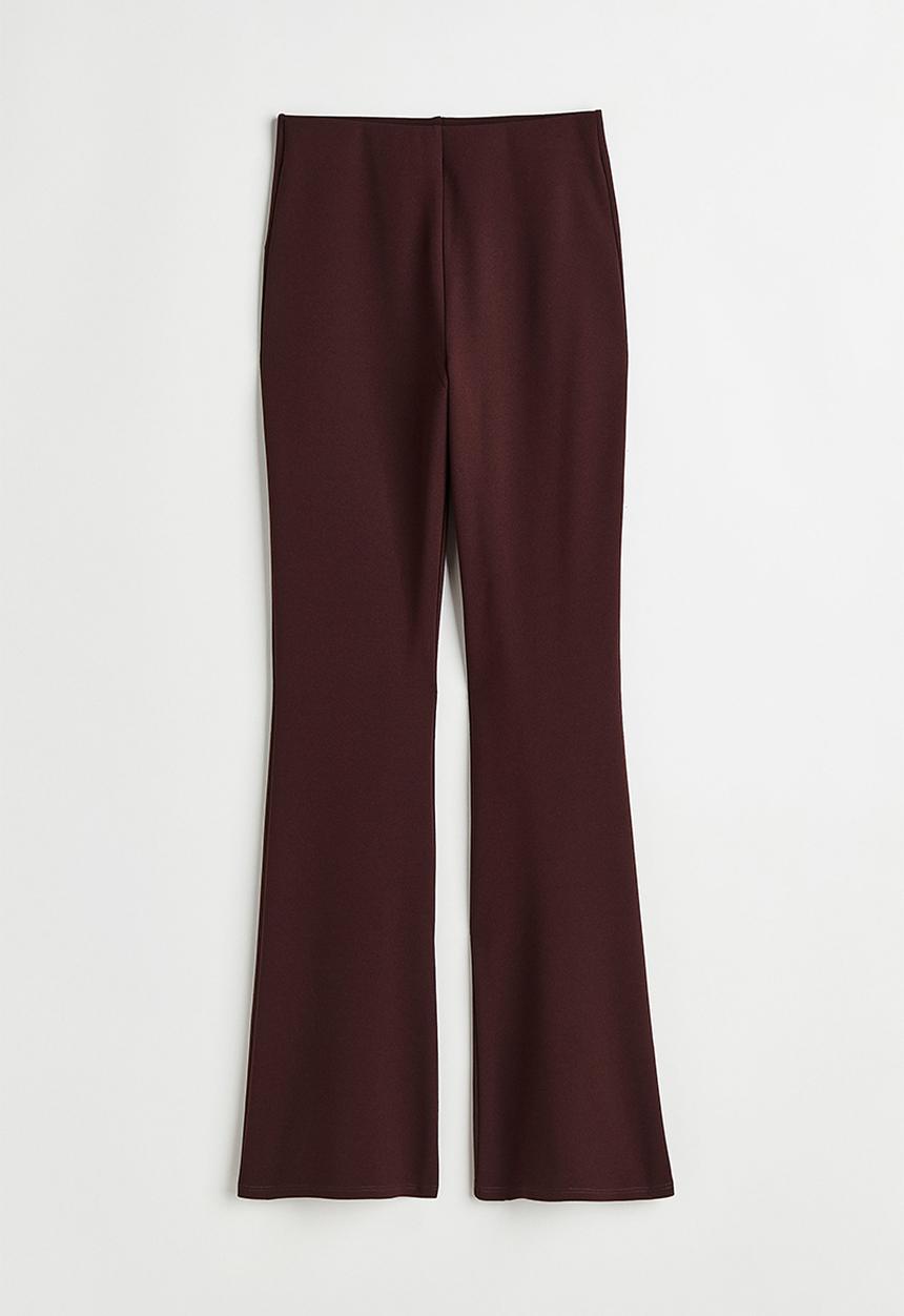 H&M - Flared leggings - burgundy
