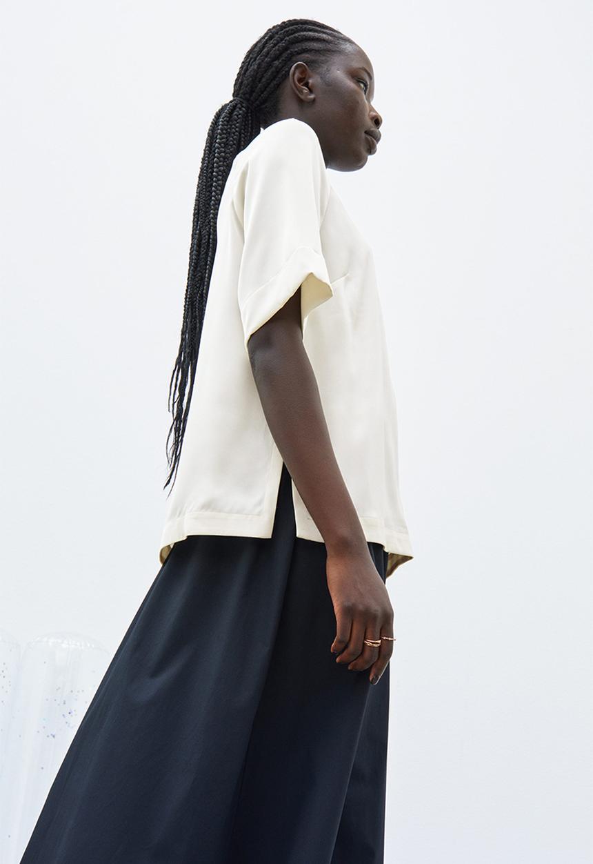 H&M - Satin blouse - white