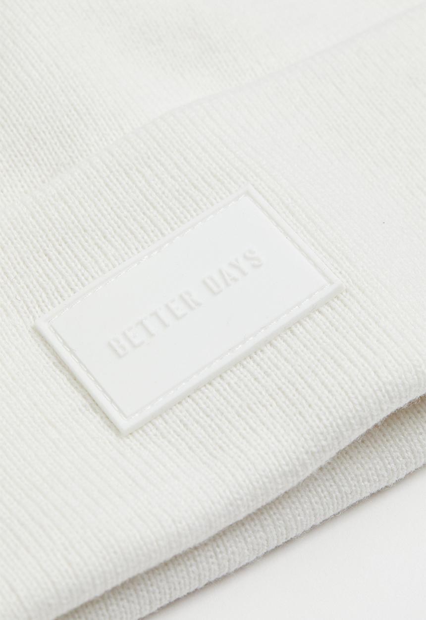 H&M - Appliquéd knitted hat - white