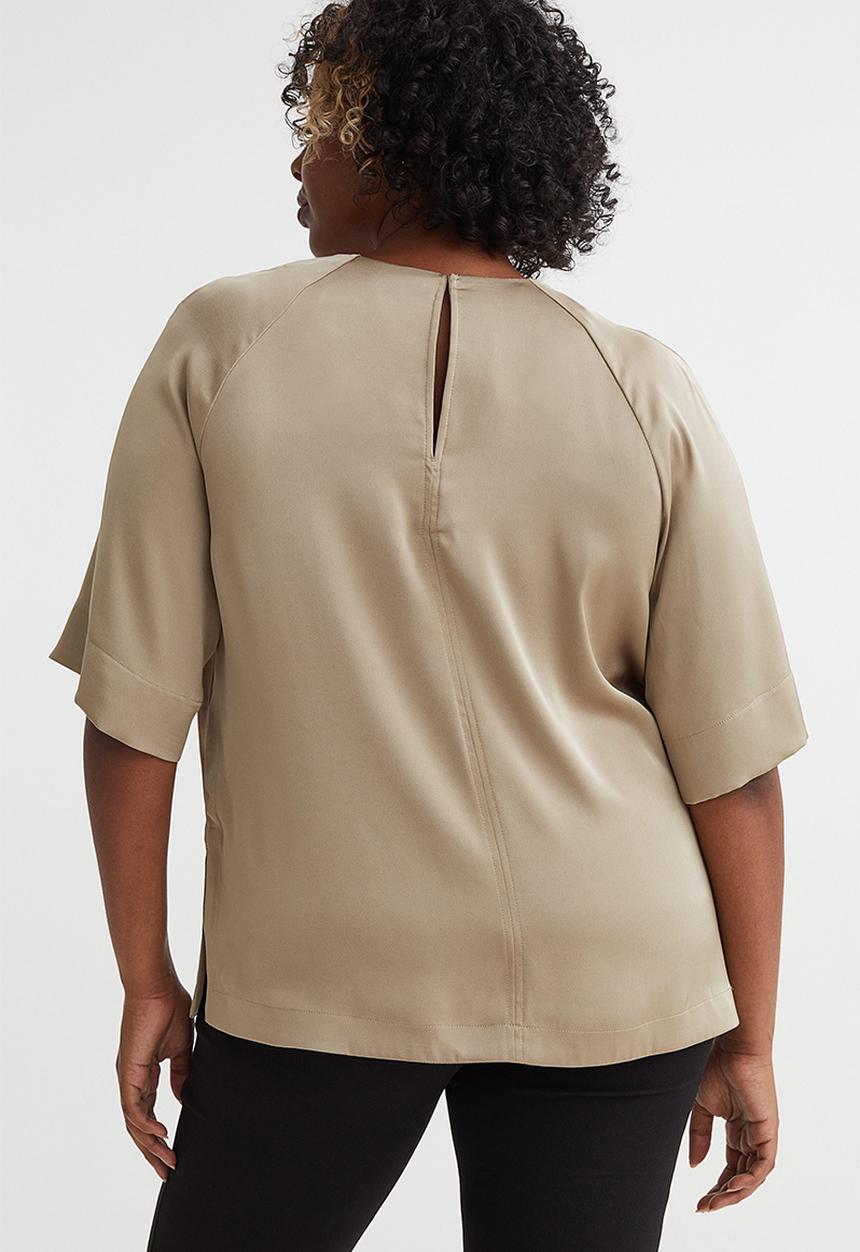 H&M - Satin blouse - beige