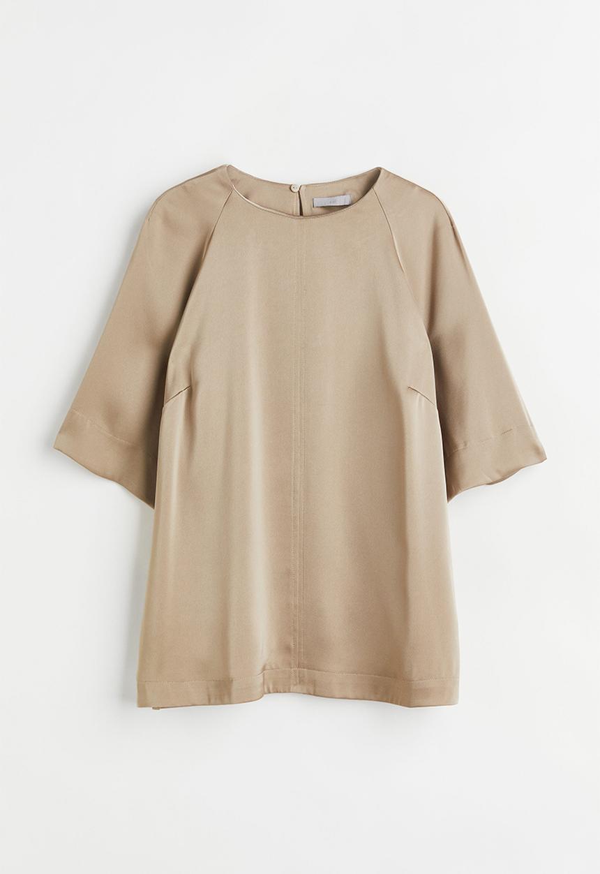 H&M - Satin blouse - beige