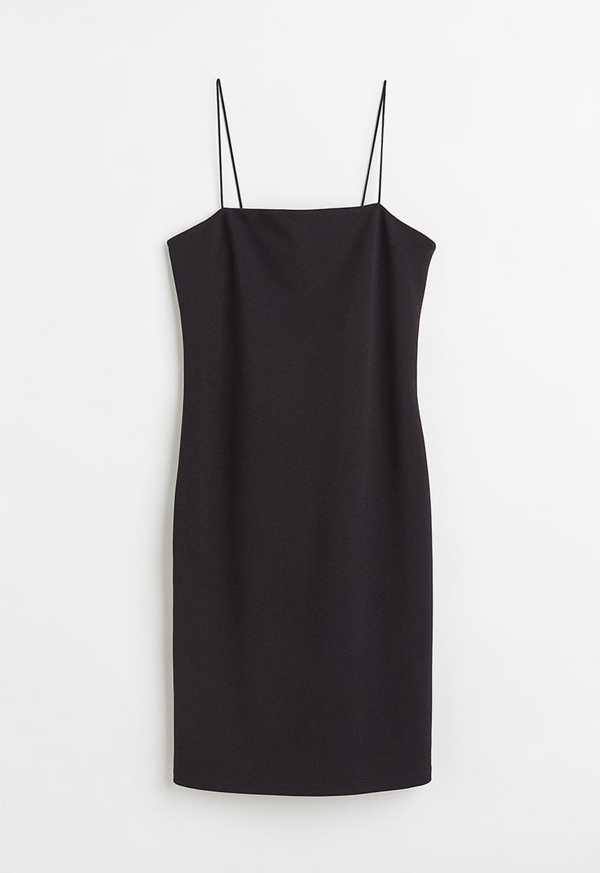 H&M - Short jersey dress - black