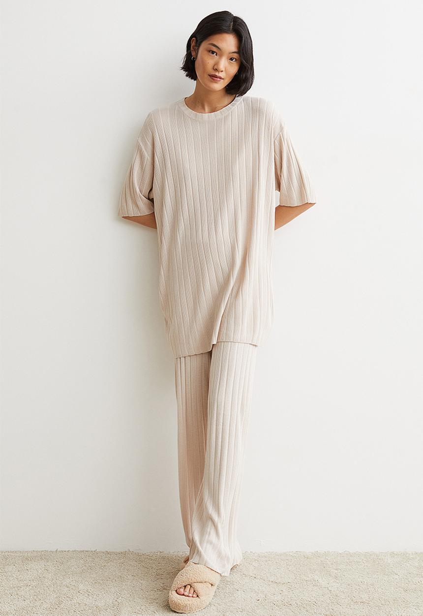 H&M - Ribbed jumper - light beige