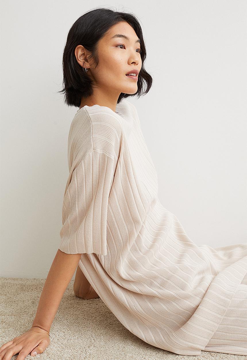 H&M - Ribbed jumper - light beige